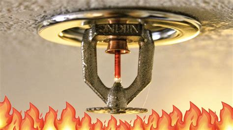 Setting Off A Fire Sprinkler How Do Fire Sprinklers Work Slomo Youtube