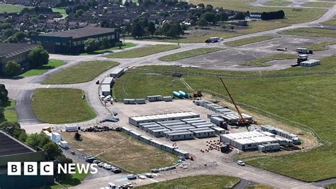 Raf Scampton Drone Footage Shows Extent Of Asylum Centre Work Bbc News