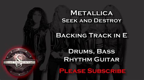 Metallica Seek And Destroy Backing Track Rhythm Guitar In E YouTube