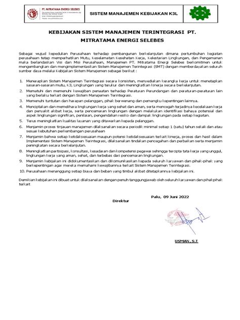A1 Kebijakan Smk 3 File Dicetak Dan Tempel Diruang Kerja Dan Difoto