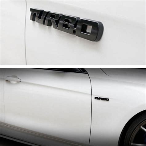 D Turbo Letter Sport Sticker Emblem Badge Metal Car Styling Decal Logo