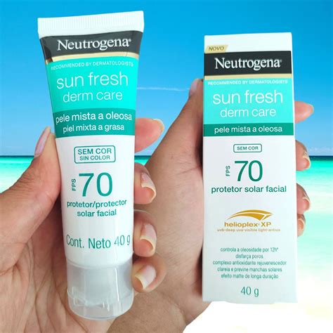 Neutrogena Sun Fresh Protetor Solar Facial Para Pele Oleosa Derm Care Sem Cor Fps 70 40g Promoon