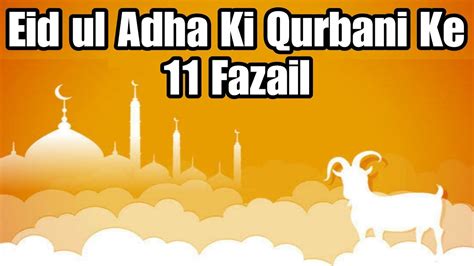 Eid Ul Adha Ki Qurbani Ke 11 Fazail Youtube