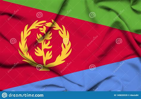 Bandeira De Ondula o De Eritreia Ilustração Stock Ilustração de