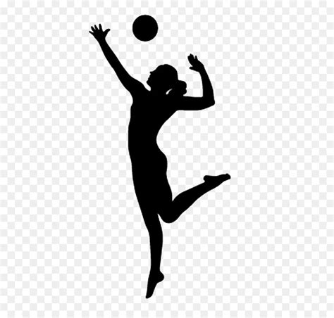 Silueta Voleibol Jugador De Voleibol Imagen Png Imagen Transparente