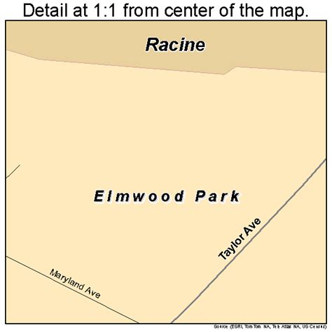 Elmwood Park Wisconsin Street Map 5523725