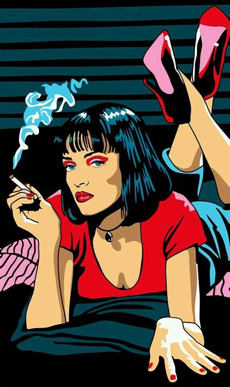 Pulp Fiction Mia Art Pop Art Painting Pop Art Comic Movie Art