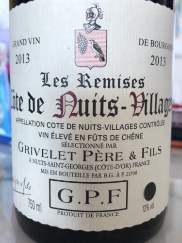 Grivelet P Re Fils Les Remises C Te De Nuits Villages Vivino Canada