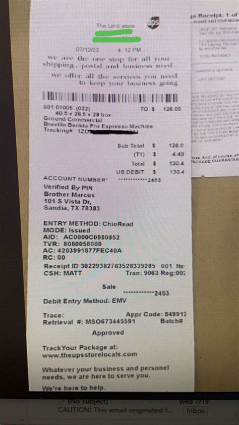 scammers sending people fake receipts using our store address : r/upsstore