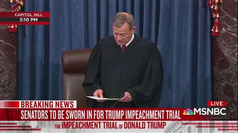 Chief Justice John Roberts Swears In Senators For Impeachment Trial