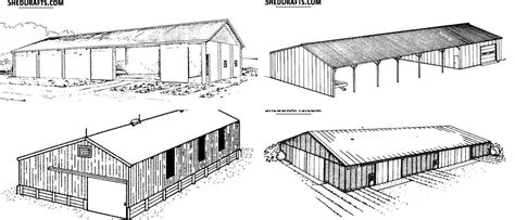 Machine Shed Plans Blueprints For Farm Equipment Storage | Shed plans ...