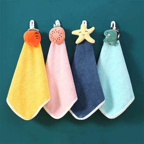 Khillayox Microfiber Wash Basin Hanging Hand Kitchen Towel Napkin With