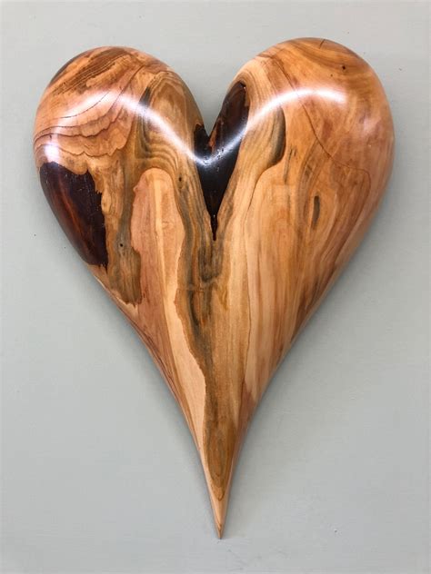 Wooden Heart Art Wall Wood Carving Perfect Wedding Gift Present