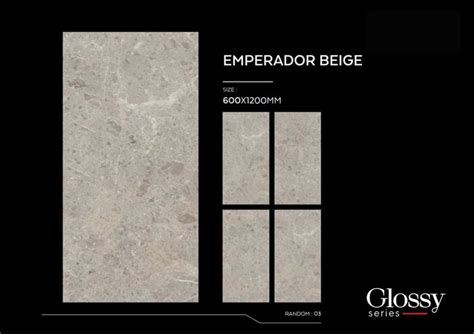 Emperador Beige Glossy Vitrified Tile Size 600x1200 Mm At Rs 25 Sq Ft