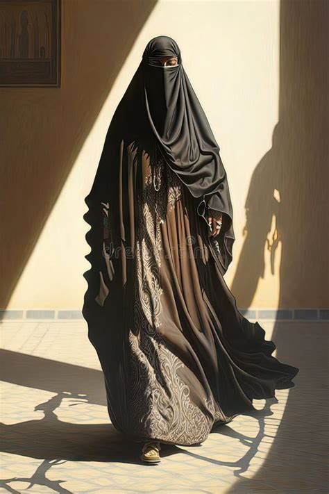 AI Generated Illustration of Muslim Arabic, Emirates or Egyptian Woman ...