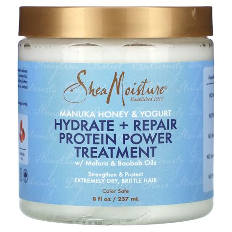 Sheamoisture Manuka Honey And Yogurt Hydrate Repair Protein Power Treatment 8 Fl Oz 237 Ml