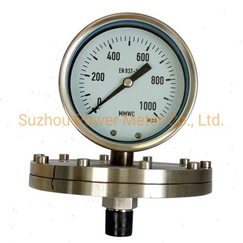 Diaphragm Seal Low Pressure Gauge Mmwc Mmwc Pressure Gauge And