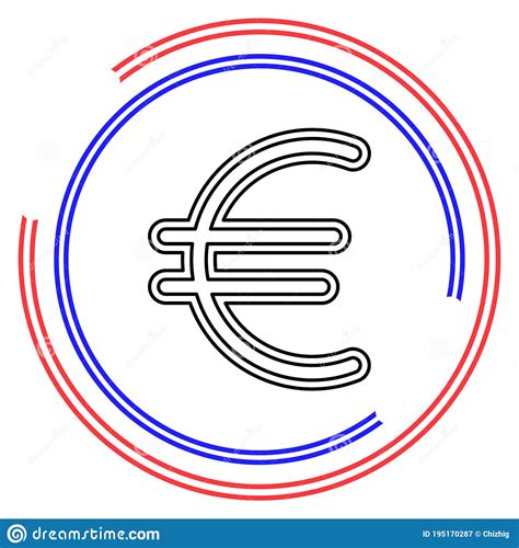 Valutalapteken Euro Teken Stock Illustratie Illustration Of Gevoerd