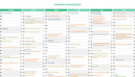 Calendrier Marronnier 2024 Ferne Jennine