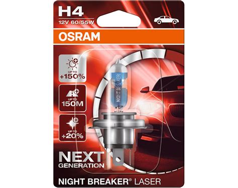 OSRAM Ampoule Auto H4 Night Breaker Laser 64193NL 01B