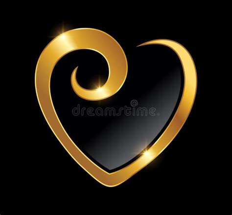 Golden Heart Love Logo Vector Icon Stock Illustration Illustration Of