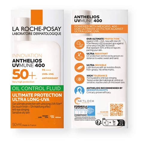 Anthelios Uvmune 400 Oil Control Invisible Fluid La Roche Posay Uk