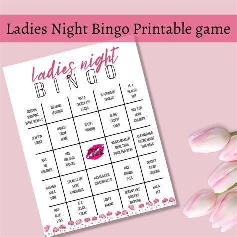 Ladies Night Bingo Girls Night Games Girls Night Out Game Etsy