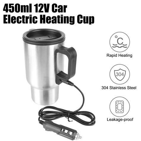 Bouilloire De Camping Lectrique En Acier Inoxydable Tasse Thermique