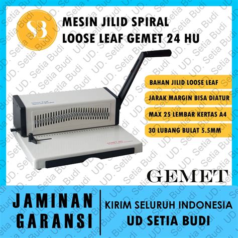 Jual Mesin Jilid Spiral Kawat GEMET 30LX Loose Leaf Shopee Indonesia