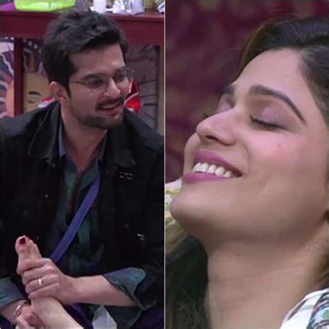 Bigg Boss Ott Shamita Shetty Cant Stop Blushing As Raqesh Bapat Gives Her A Foot Massage And