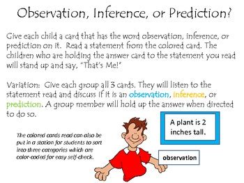 Inference Vs Prediction Worksheet