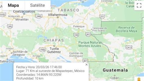 Temblor De Grados Sacude Zona Fronteriza Entre M Xico Y Guatemala