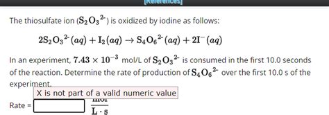 The Thiosulfate Ion Ft S2 O3 2 Is Oxidized By Studyx