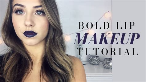 Makeup Tutorial Bold Dark Lip And Winged Liner Youtube