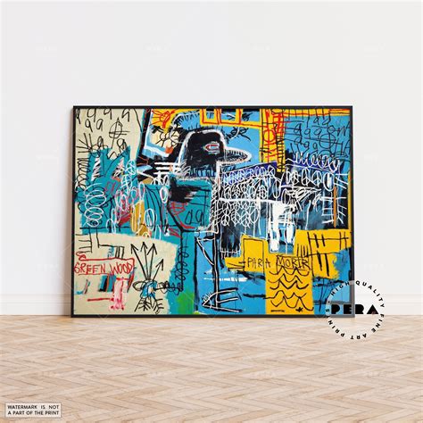 Jean Michel Basquiat Basquiat Print Street Art Basquiat Bird On