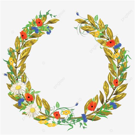 Laurel Wreath Isolated On White Invitation Frame Wedding Vector