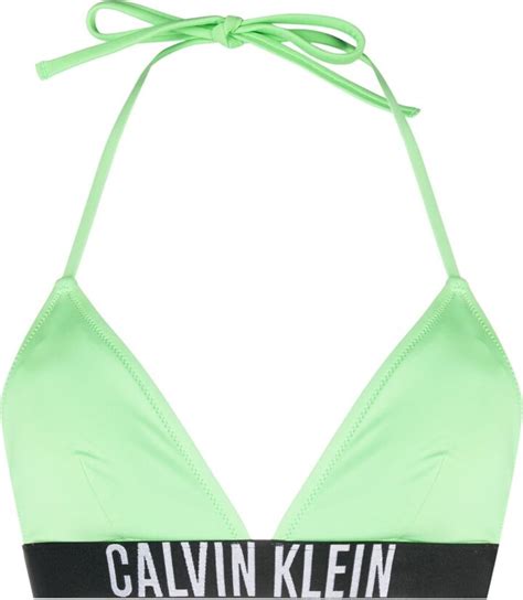 Calvin Klein Logo Underband Triangle Bikini Top ShopStyle Two Piece