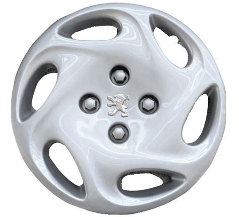 Juego 4 Tazas Rodado 14 Peugeot Partner 206 Logo En Relieve Fersans