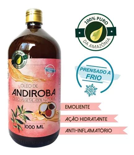 Óleo De Andiroba Da Amazônia 100 Puro 1 Litro Brinde Frete grátis