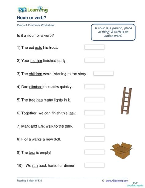 Noun Or Verb Interactive Worksheet Topworksheets