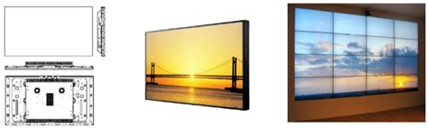 Бесшовные ЖК / LCD панели для видеостен с зазором между экранами 0,88 мм