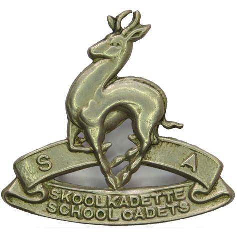 South African School Cadets Skoolkadette Army Cap Badge