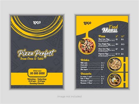 Premium Vector Double Sided Restaurant Menu Template For Opulent Vacation Rentals