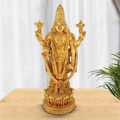 Buy Kartique Brass Lord Tirupati Blessing Balaji Statue God