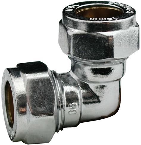 Chrome Compression 22mm Elbows Navigator Msl