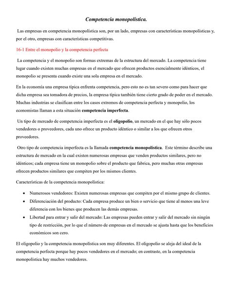 SOLUTION Competencia Monopolistica Microeconomia Studypool