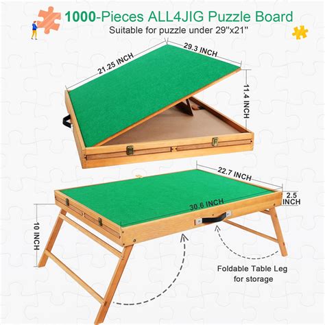 All Jig Pcs Adjustable Jigsaw Puzzle Board With Drawers Cover