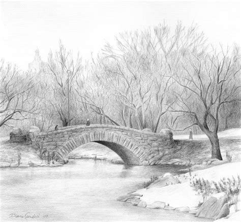 Snow Landscape Drawing At Explore Collection Of