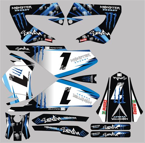 Kit D Co Derbi Xtreme Xrace Monster Blue Kitdeco Moto Fr