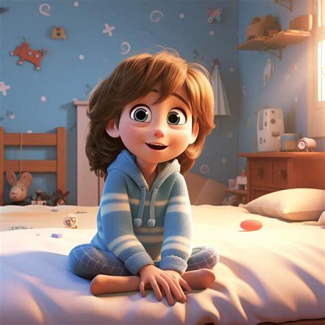 Premium Photo Pixar 3d Animation Style 3yearold Girl